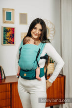 Laden Sie das Bild in den Galerie-Viewer, LennyLight Carrier - LITTLE HERRINGBONE OMBRE GREEN - 100% bomull
