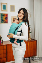 Laden Sie das Bild in den Galerie-Viewer, LennyLight Carrier - LITTLE HERRINGBONE OMBRE GREEN - 100% bomull
