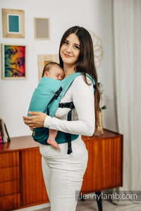 LennyLight Carrier - LITTLE HERRINGBONE OMBRE GREEN - 100% bomull