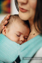 Laden Sie das Bild in den Galerie-Viewer, LennyLight Carrier - LITTLE HERRINGBONE OMBRE GREEN - 100% bomull
