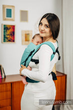 Laden Sie das Bild in den Galerie-Viewer, LennyLight Carrier - LITTLE HERRINGBONE OMBRE GREEN - 100% bomull
