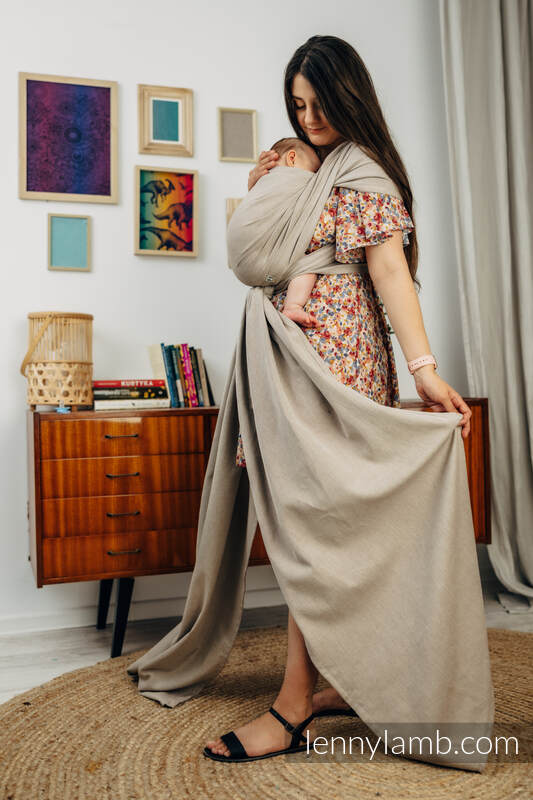 Lenny Lamb Woven Baby Wrap/Vävd sjal - PEANUT BUTTER - 100% bomull