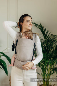 LennyLight Carrier - LITTLE HERRINGBONE ALMOND - 100% cotton