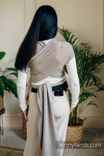 Load image into Gallery viewer, LennyHybrid Half Buckle Carrier - LITTLE HERRINGBONE ALMOND - 100% Cotton - Standard
