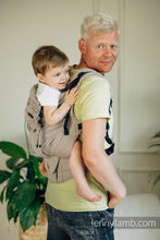 Load image into Gallery viewer, LennyPreschool Carrier - LITTLE HERRINGBONE ALMOND - 100% cotton
