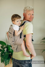 Load image into Gallery viewer, LennyPreschool Carrier - LITTLE HERRINGBONE ALMOND - 100% cotton
