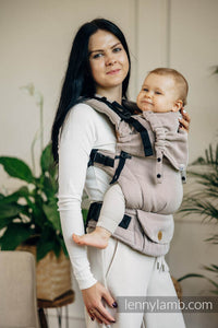 LennyUpGrade Carrier - LITTLE HERRINGBONE ALMOND - 100% cotton