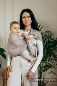 Ring Sling - LITTLE HERRINGBONE ALMOND - 100% cotton