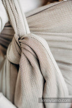 Load image into Gallery viewer, Lenny Lamb Woven Baby Wrap - LITTLE HERRINGBONE ALMOND - 100% cotton
