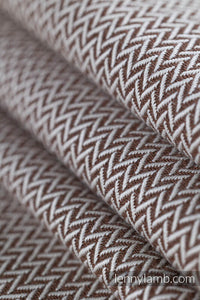 Lenny Lamb Woven Baby Wrap/Vävd sjal - LITTLE HERRINGBONE ALMOND - 100% bomull