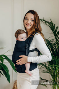 LennyLight Carrier - LITTLE HERRINGBONE BLACK EBONY - 100% cotton