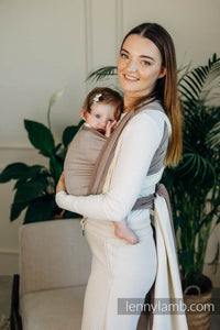 Lenny Lamb Woven Baby Wrap/Vävd sjal - LITTLE HERRINGBONE BABY CUPCAKE - 100% bomull