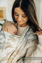 Laden Sie das Bild in den Galerie-Viewer, Lenny Lamb Woven Baby Wrap/Vävd sjal - JURASSIC PARK - ICE DESERT - 100% bomull

