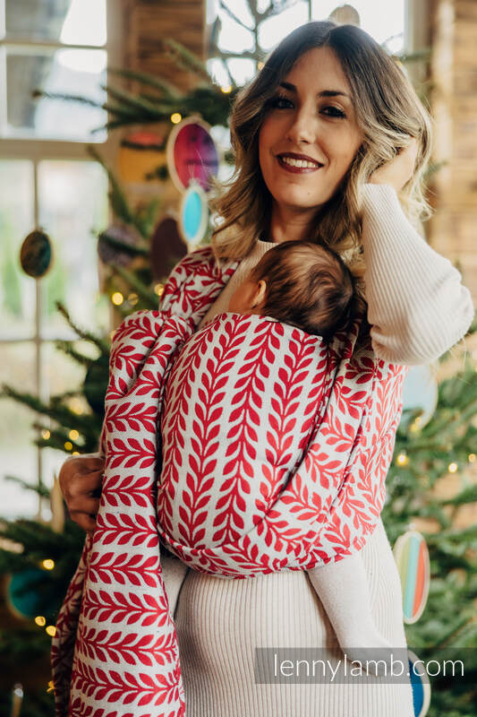 Lenny Lamb Woven Baby Wrap/Vävd sjal - CATKIN - POLLEN - 61% bomull, 39% merinoull