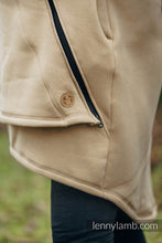 Laden Sie das Bild in den Galerie-Viewer, Asymmetrical Hoodie - Beige with Jurassic Park - Ice Desert
