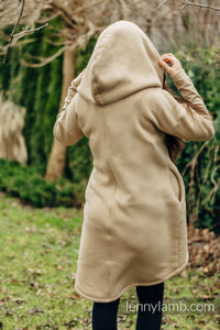 Asymmetrical Hoodie - Beige with Jurassic Park - Ice Desert