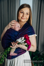 Laden Sie das Bild in den Galerie-Viewer, LennyHybrid Half Buckle Carrier - WILD WINE - BOUQUET - 100% bomull,  Standard
