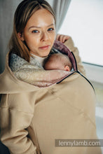 Laden Sie das Bild in den Galerie-Viewer, Asymmetrical Hoodie - Beige with Wild Wine - Vineyard
