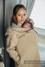 Laden Sie das Bild in den Galerie-Viewer, Asymmetrical Hoodie - Beige with Wild Wine - Vineyard
