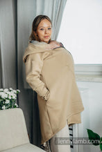 Laden Sie das Bild in den Galerie-Viewer, Asymmetrical Hoodie - Beige with Wild Wine - Vineyard
