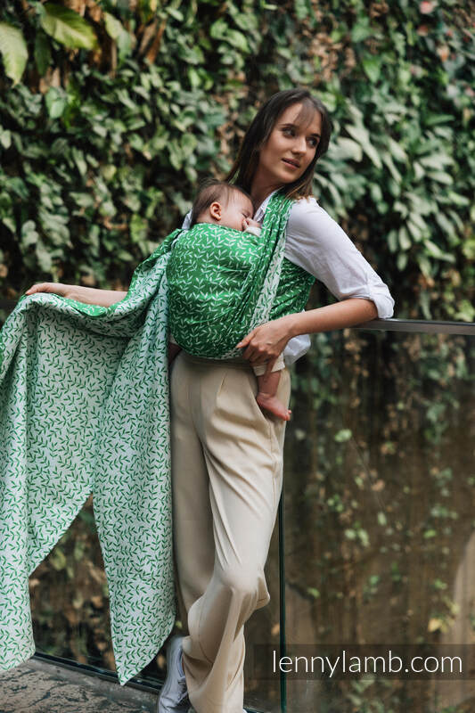 Lenny Lamb Woven Baby Wrap/Vävd sjal - ENCHANTED NOOK - EVERGREEN - 54% bomull, 46% Tencel™