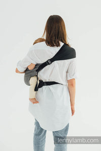 LennyHip Carrier - LITTLE HERRINGBONE OMBRE GREY - 100% bomull