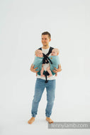 LennyTwin Carrier - LITTLE HERRINGBONE OMBRE GREEN - 100% bomull