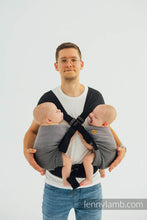 Laden Sie das Bild in den Galerie-Viewer, LennyTwin Carrier - LITTLE HERRINGBONE OMBRE GREY - 100% bomull
