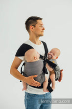 Laden Sie das Bild in den Galerie-Viewer, LennyTwin Carrier - LITTLE HERRINGBONE OMBRE GREY - 100% bomull
