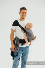 Laden Sie das Bild in den Galerie-Viewer, LennyTwin Carrier - LITTLE HERRINGBONE OMBRE GREY - 100% bomull
