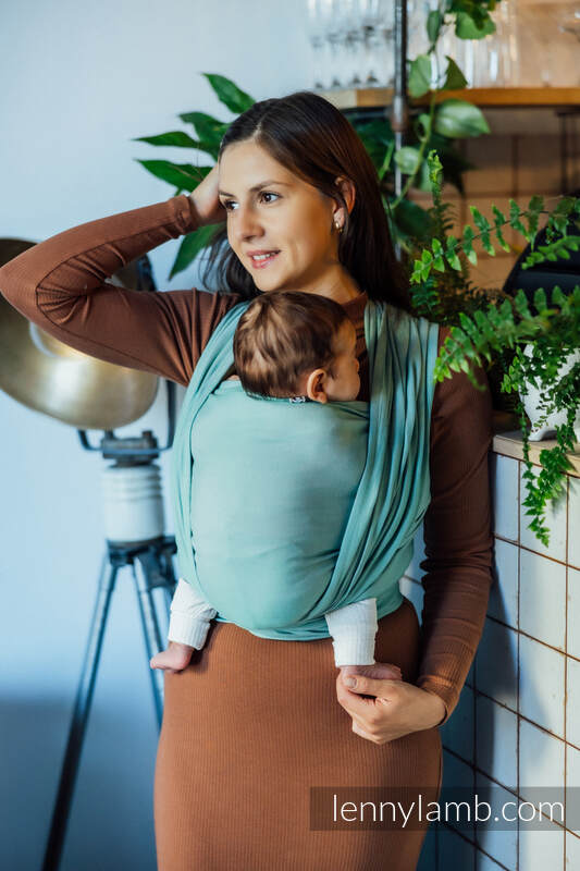 Lenny Lamb Woven Baby Wrap/Vävd sjal - MATCHA - 100% bomull