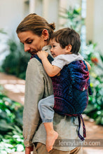 Load image into Gallery viewer, Onbuhimo PRO Carrier - PEACOCK&#39;S TAIL - BLACK OPAL - 60% cotton, 28% Merino wool, 8% silk, 4% cashmere
