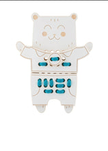 Ladda upp bild till gallerivisning, Förboka! - Mr Teddy Bear - wooden Montessori lacing toy
