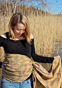 Vanamo Ring Sling - Kaiku Hiekka - 25% linne, 75% ekologisk bomull
