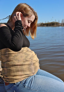 Vanamo Ring Sling - Kaiku Hiekka - 25% linne, 75% ekologisk bomull