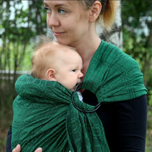 Vanamo Ring Sling - Kide Emerald, newborn - 100% organic cotton