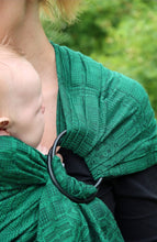 Load image into Gallery viewer, Vanamo Ring Sling - Kide Emerald, newborn - 100% organic cotton
