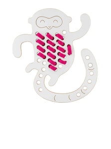Pre-order! - Amelia the Monkey - wooden Montessori lacing toy