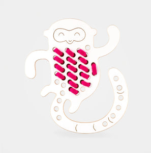 Pre-order! - Amelia the Monkey - wooden Montessori lacing toy