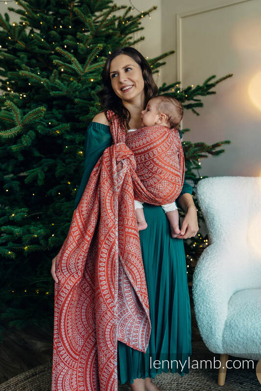 Lenny Lamb Woven Baby Wrap - PEACOCK'S TAIL - HOLIDAY - 100% cotton