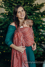Load image into Gallery viewer, Lenny Lamb Woven Baby Wrap - PEACOCK&#39;S TAIL - HOLIDAY - 100% cotton
