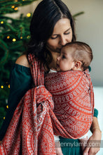Load image into Gallery viewer, Lenny Lamb Woven Baby Wrap - PEACOCK&#39;S TAIL - HOLIDAY - 100% cotton
