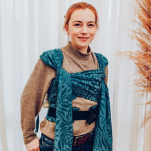 Laden Sie das Bild in den Galerie-Viewer, LELIBA Wrap Up Babytrage – Bungi Coralie – 100 % Bio-Baumwolle
