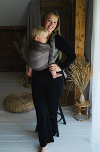 Little Frog Baby Wrap - Brown Path - 100% kammad bomull
