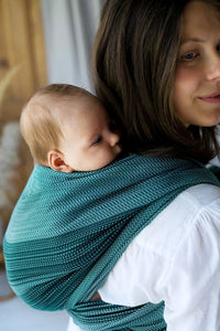 Little Frog Baby Wrap - Emerald Path - 100% combed cotton