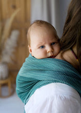 Load image into Gallery viewer, Little Frog Baby Wrap - Emerald Path - 100% combed cotton
