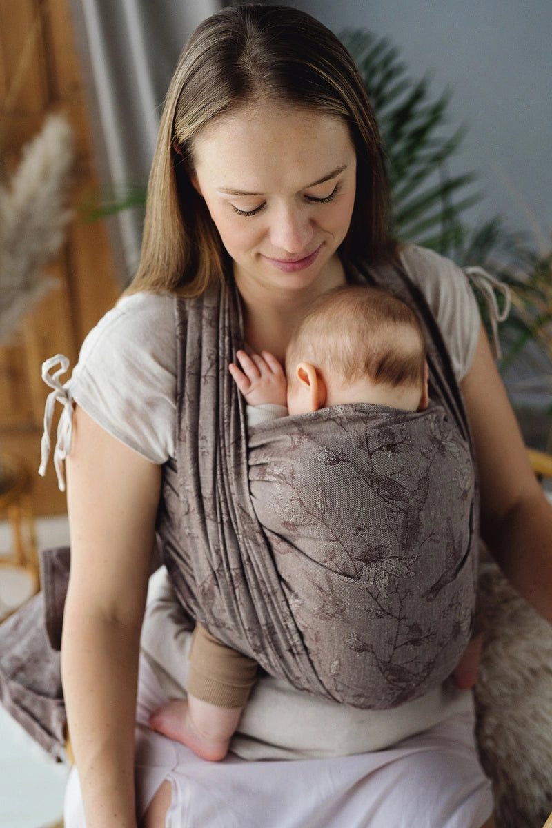 Little Frog Baby Wrap - Linen Joy of life - 75% kammad bomull, 25% linne