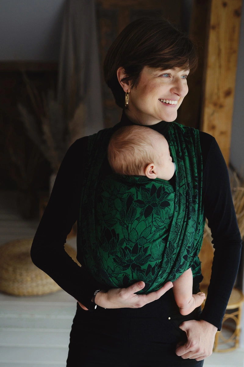 Little Frog Baby Wrap - Lotus Veil - 100% kammad bomull