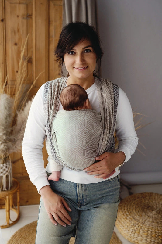 Little Frog Baby Wrap - Calm Cube - 78% combed cotton, 22% tencel