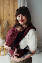 Ladda upp bild till gallerivisning, Little Frog Ergonomic Baby Carrier Prime V3 - Pure Linen Marsala - 100% Linne
